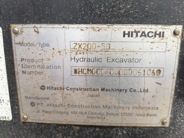 HITACHI EXCAVATOR ZX200-5G - (EX200-182)