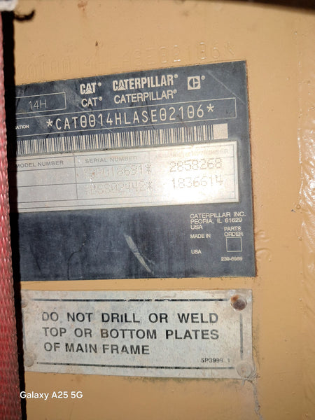 CATERPILLAR MOTOR GRADER 14H - (MG-446)