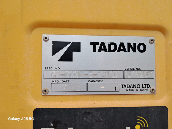 TADANO ROUGH TERRIAN CRANE GR800E-3-001102 - (RTC80-003)