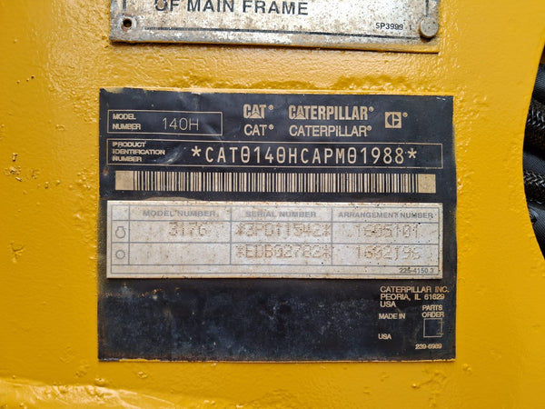 CATERPILLAR MOTOR GRADER 140H - (MG-449)