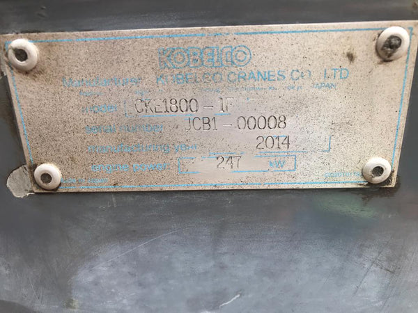 USED KOBELCO CRAWLER CRANE CKE1800-1F - (CCCR-464)